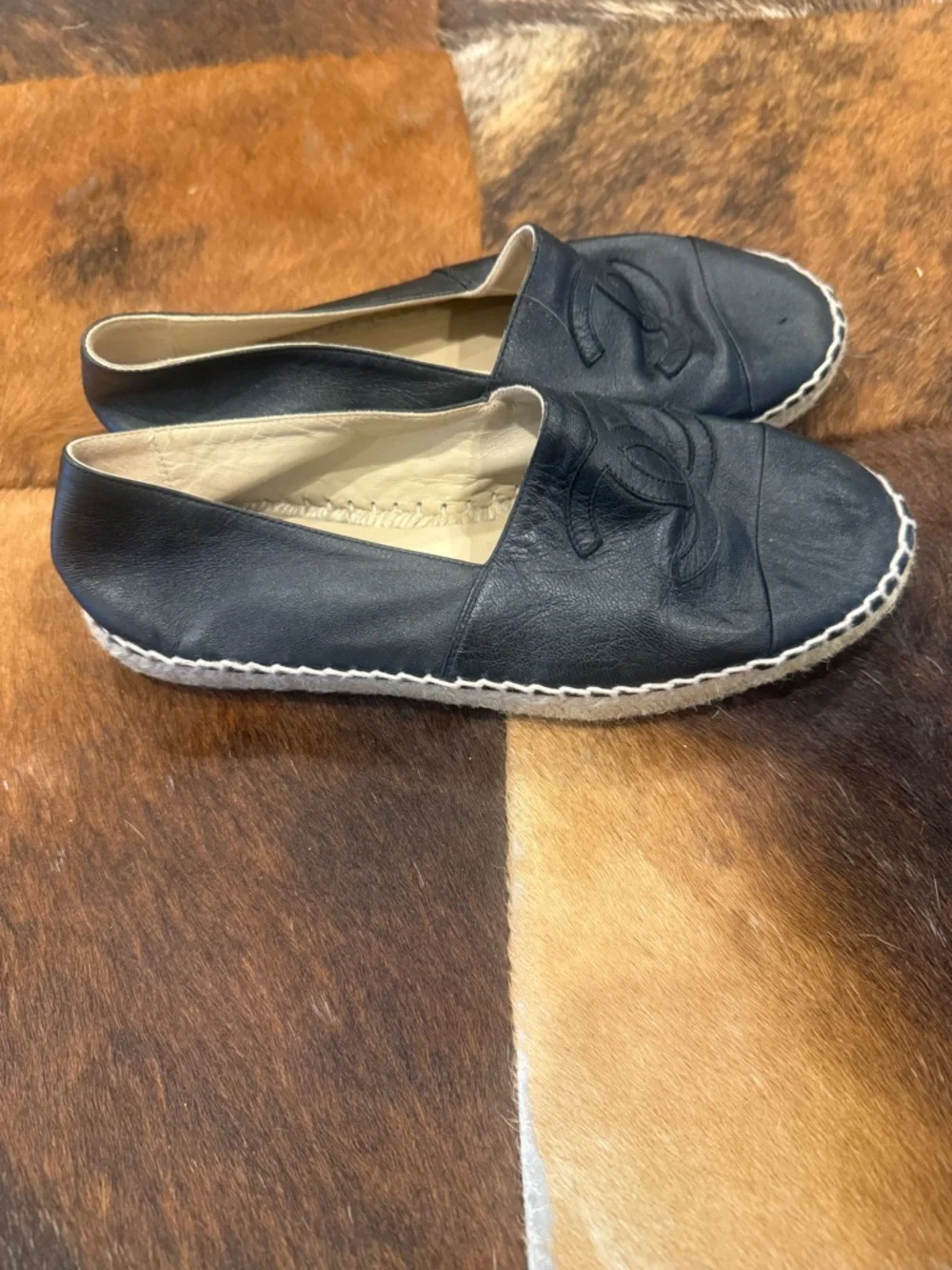 Chanel CC Lambskin Espadrilles
